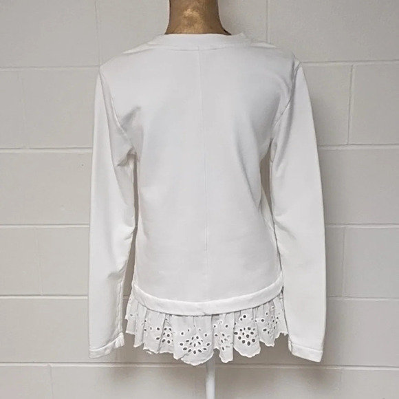 Banana Republic Soft Cotton, Baby French Terry Sweatshirt with Eyelet Trim - Picture 2 of 8